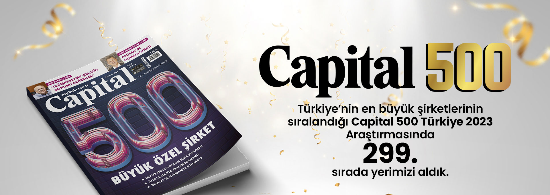 CAPITAL Listesinde 299. Sıradaki Yerimzi Aldık